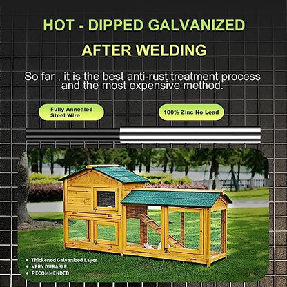 Hardware Cloth 12'' x 20' 1/4 in Galvanized Wire Mesh Roll (23 GA) Chicken Wire Fence Roll for Chicken Pen/coop Fences, Screen mesh, Rabbit/Snake Fences, Poultry enclosures, Handicraft Making, etc. - size: 12In x 20Ft