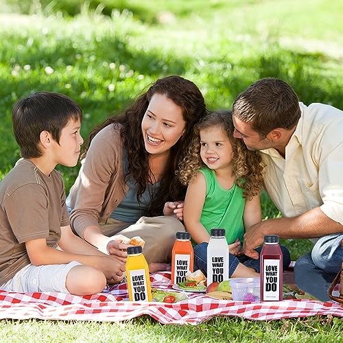 Fhxtcygj 35pcs 16oz Plastic Bottles with Caps, Juice Container with Lids - color: 35pcs 16oz