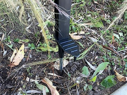 Sandbaggy 4 ft Plastic Step in Electric Fence Posts - UV Resistant - Temporary or Semi-Permanent Fencing for Livestock, Grazing, Gardening - Lightweight, Adjustable Height (4 ft, Black, 10)