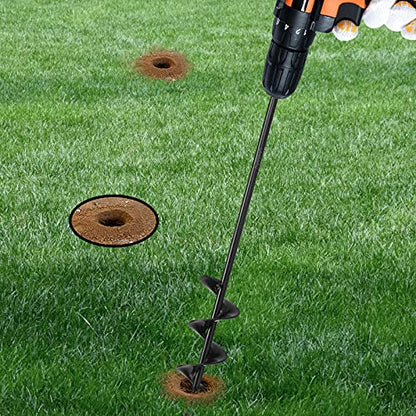 Auger Drill Bit for Planting Ruooson 1.9X14.5 in Garden AugerSpiral Easy Planter Rapid Planter Plant for 3/8" Hex Drive <1Pcs>. (1.9x14.5 in) - size: 1.9x14.5 IN