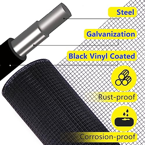Black PVC Coated 1/2" Hardware Cloth 24"x100' 19G Chicken Wire Fencing - size: 1/2 inch 24'' x 100'