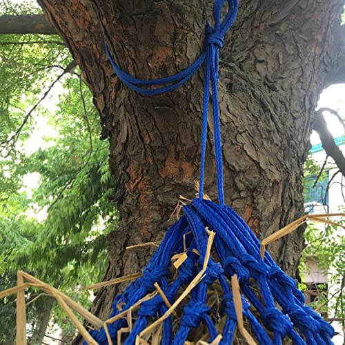Majestic Ally 2”x2” Holes Highly Durable Very Sturdy 36" Hay Net with for Horses, Goat etc. - color: Royal Blue