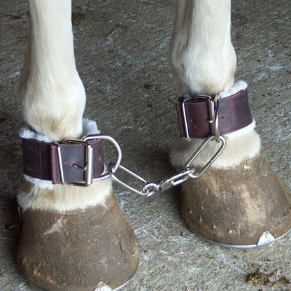 Intrepid International Fleece Lined Leather Hobbles - Secure and Comfortable Horse Leg Restraints for Various Activities