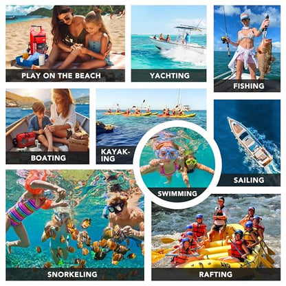 250 PCS Waterproof First Aid Kit, Roll Top Reflective Boat Dry Bag Bug Out Bags, Emergency Medical Kit Ideal for Boating, Camping, Fishing, Kayaking, Floating, Red