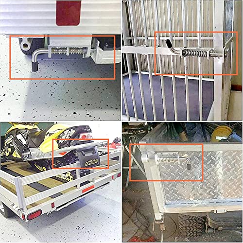 1PC Heavy Duty Stainless Steel 304 Spring Loaded Barrel Bolt Latch Lock,Latch Pin for Door Shed Gate or Tailgate Trailer Garage (Overall Length :155mm/ 6.1inch) - size: Overall Length :155mm/ 6.1inch