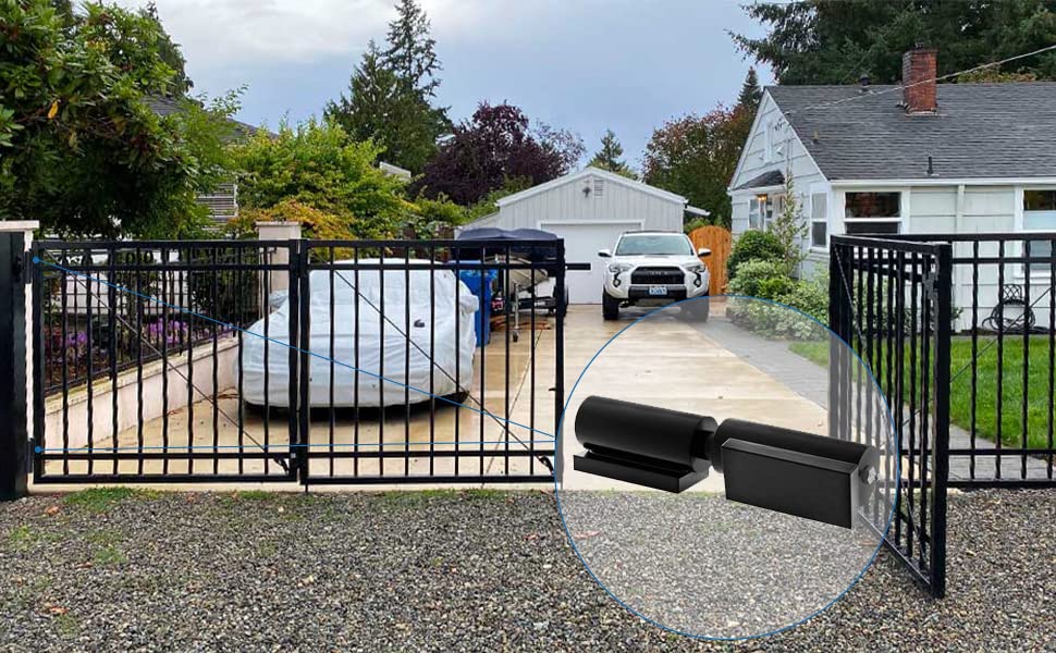 Heavy Duty Gate Hinges 5 Inches - 2 Pack Black Iron Door Hinge Barrel Style 450 Lbs Capacity for Swing Door Trailer Ramp Gate - Weld On Install - size: 5" inch