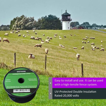 Electric 2.5mm 82ft Fence Double Insulated Wire Underground - size: 25meters/82ft, style: 2.5mm
