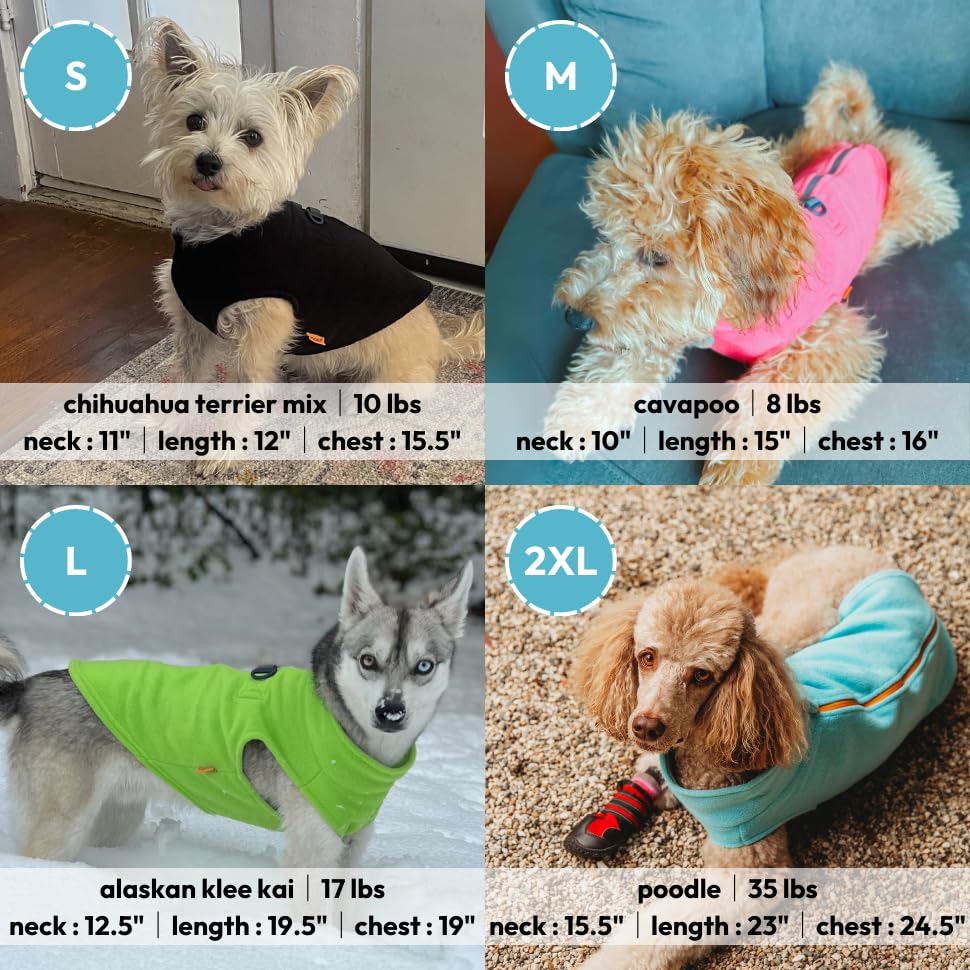 Gooby Zip-Up Fleece Dog Sweater, Pink, Small - color: Pink, size: Small chest (~13.5")