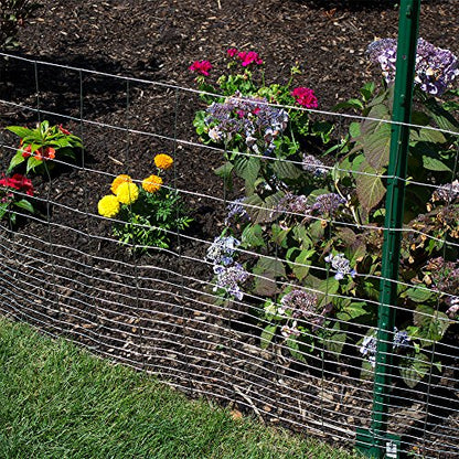 YARDGARD 2 in. x 4 in. Mesh Welded Wire Fence Roll, 48 in. x 50 ft., 14-Gauge Galvanized Steel Fence for Animal Enclosures, Garden Protection and Property Fencing, Rabbit Control an Utility Fence - size: 48.in x 50 ft. x 14 ga.